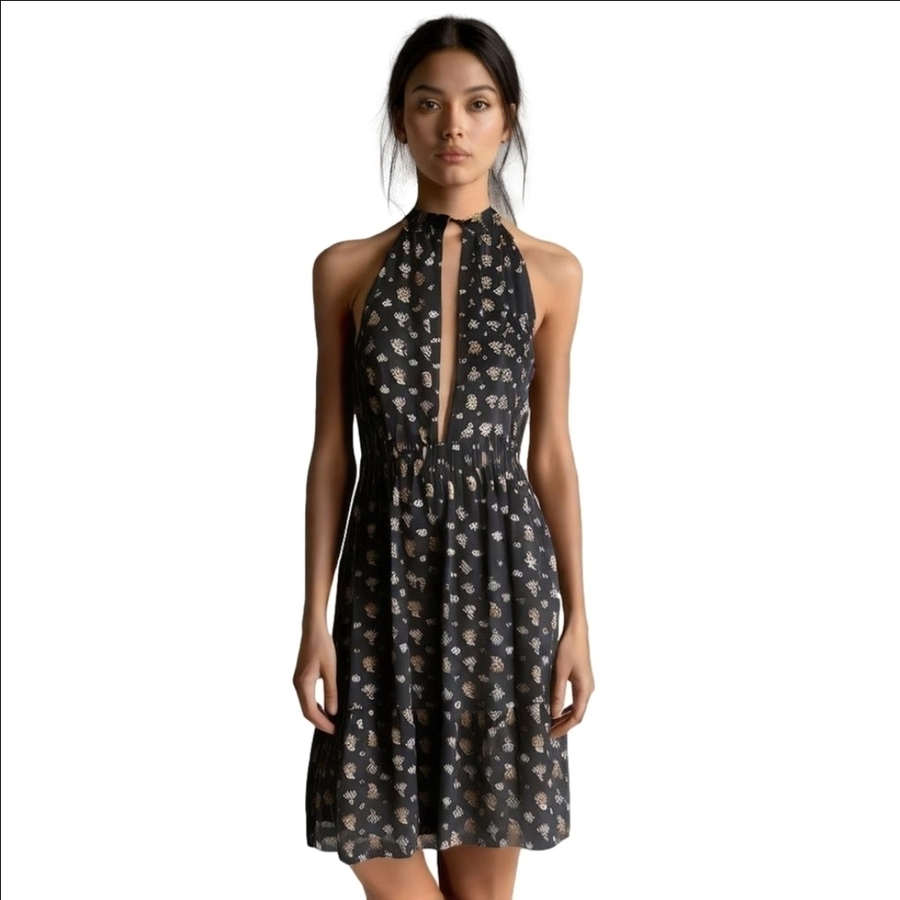 Wilfred Effet Mini Dress xs halter black